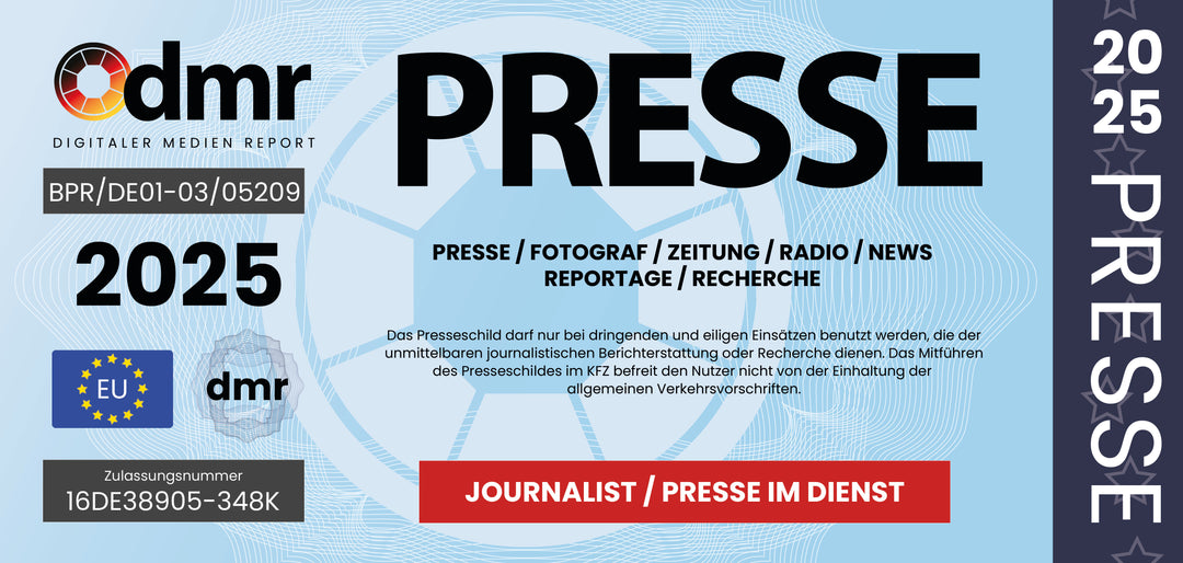 Bilskiltpresse Europa DMR 2025