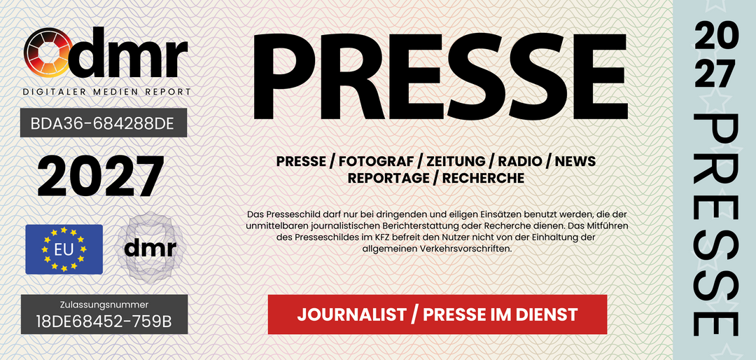 Auto Schild Presse Klassisch DMR 2027