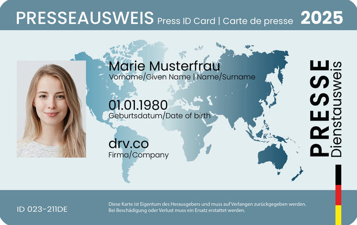 Presseausweis Welt 2025 - Digitaler Medien Report DMR